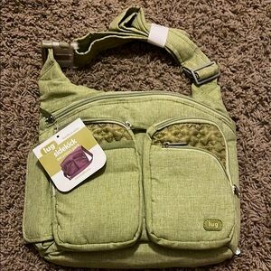 Lug Sidekick Green Crossbody Bag